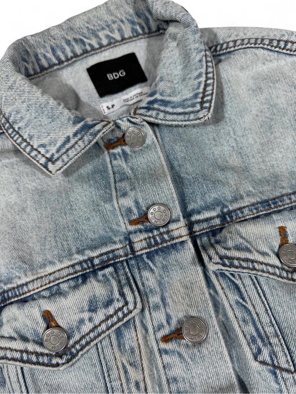 🐍 BDG Snake Embroidered Cropped Denim Jacket (Small) 🐍 - Picture 5 of 5